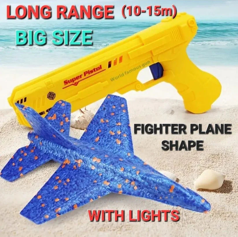 Foam Aircraft Catapult Gun Toy Set for Boys and Girls