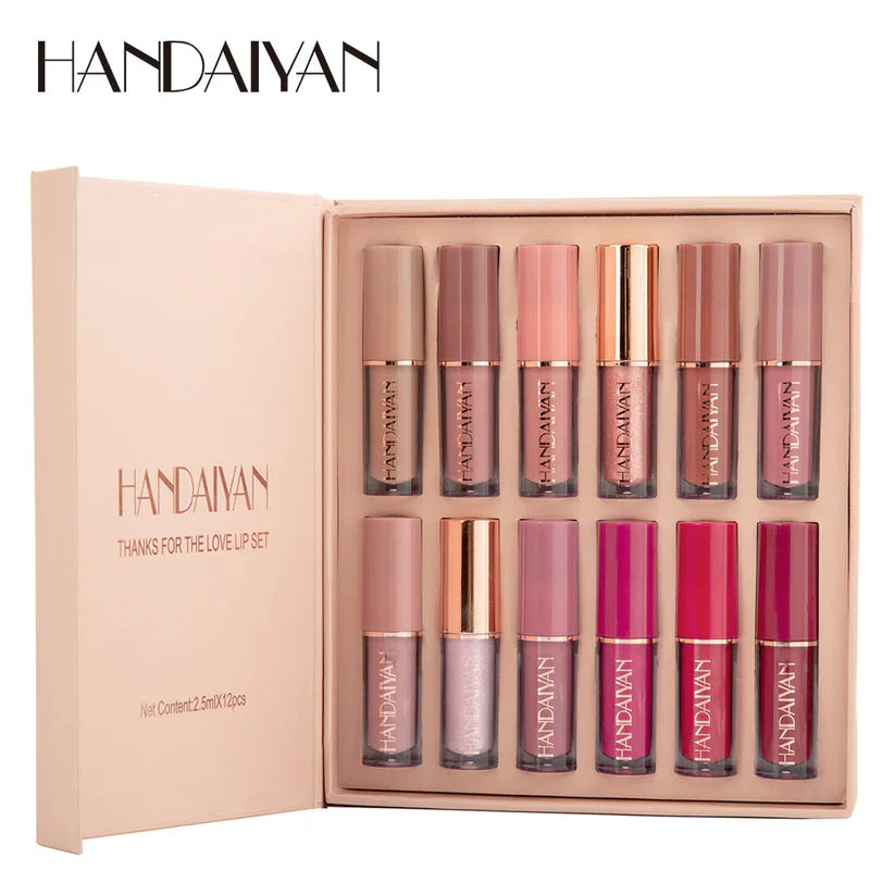 12-Piece Matte Liquid Lipstick & High Shine Lip Gloss Set