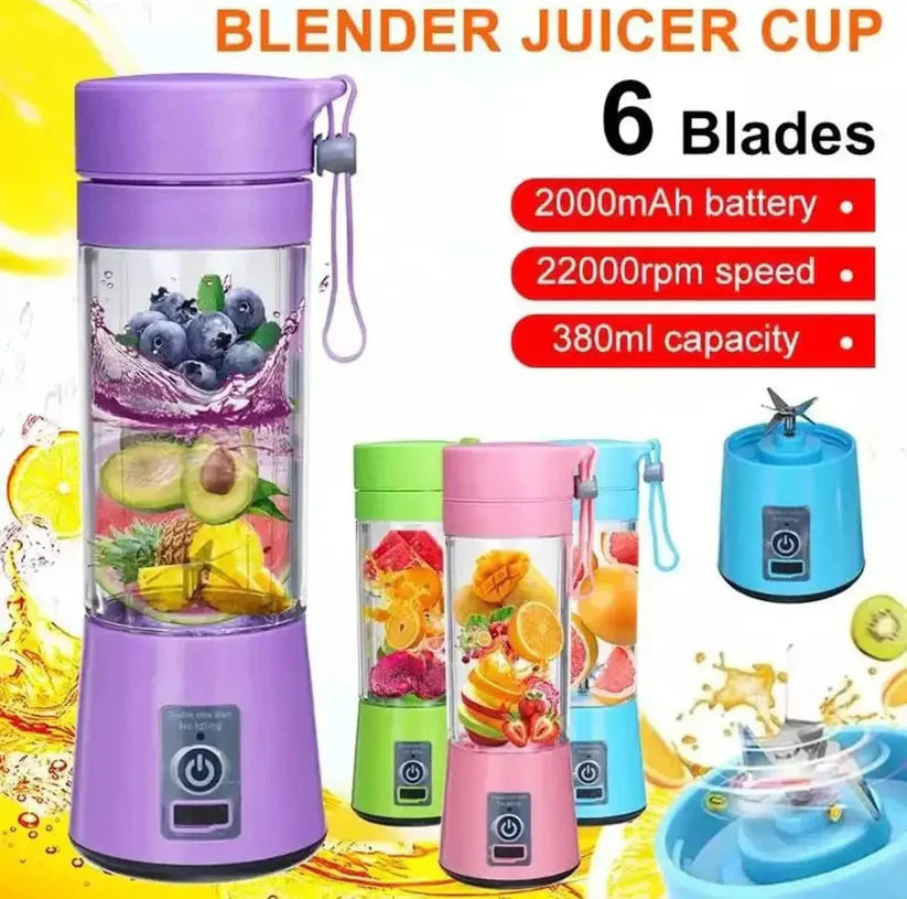 USB Rechargeable Mini Juicer Blender with 6 Blades