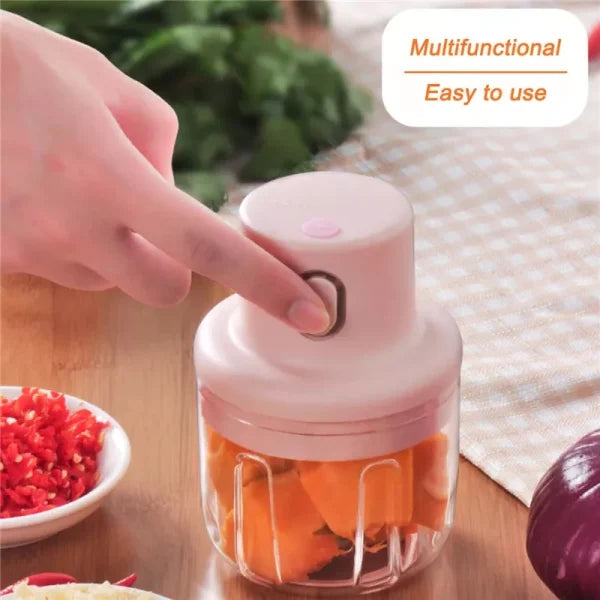Single Bowl Usb Rechargeable Mini Grinder Food Chopper (250ml)