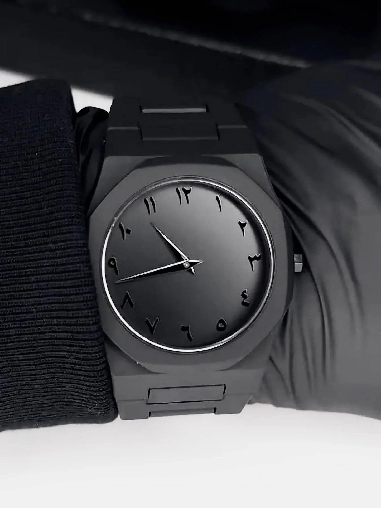 Arabic Aura Watch 2025 Black Modern Design with Elegant Finish, Stylish Arabic Dial, Sleek Luxury Timepiece